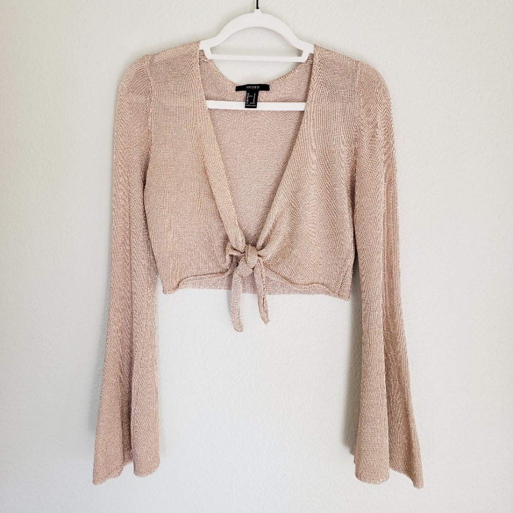 Sparkly Glitter Tied Crop Top